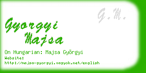 gyorgyi majsa business card